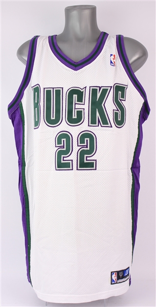 2002-03 Michael Redd Milwaukee Bucks Home Game Worn Jersey (MEARS A10)