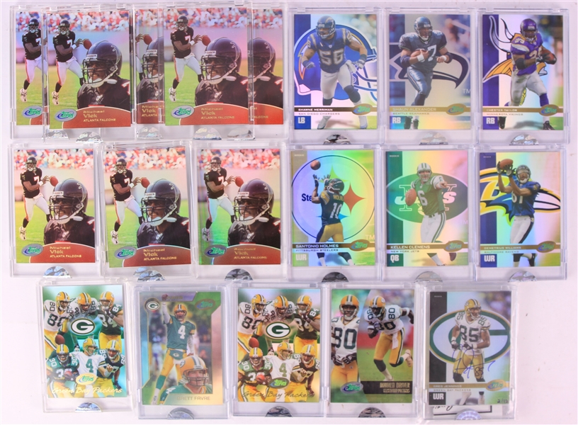 2001-06 eTopps Football Trading Card Collection - Lot of 29 w/ Michael Vick, Brett Favre, Peytomn Manning & More