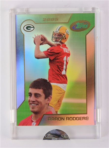 2005 Aaron Rodgers Green Bay Packers eTopps #57 Rookie Football  Trading Card