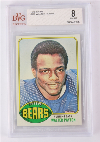 1976 Walter Payton Chicago Bears Topps #148 Rookie Football Trading Card (Beckett 8 NM-MT)