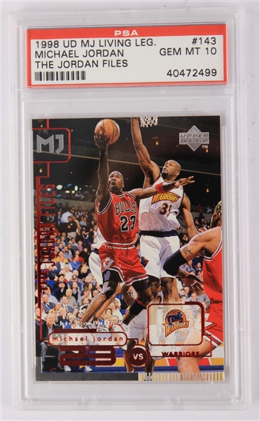 1998 Michael Jordan Chicago Bulls Upper Deck The Jordan Files Basketball Trading Card (PSA GEM MT 10)