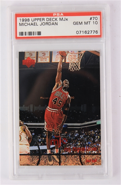 1998 Michael Jordan Chicago Bulls Upper Deck MJx Basketball Trading Card (GEM MT 10)