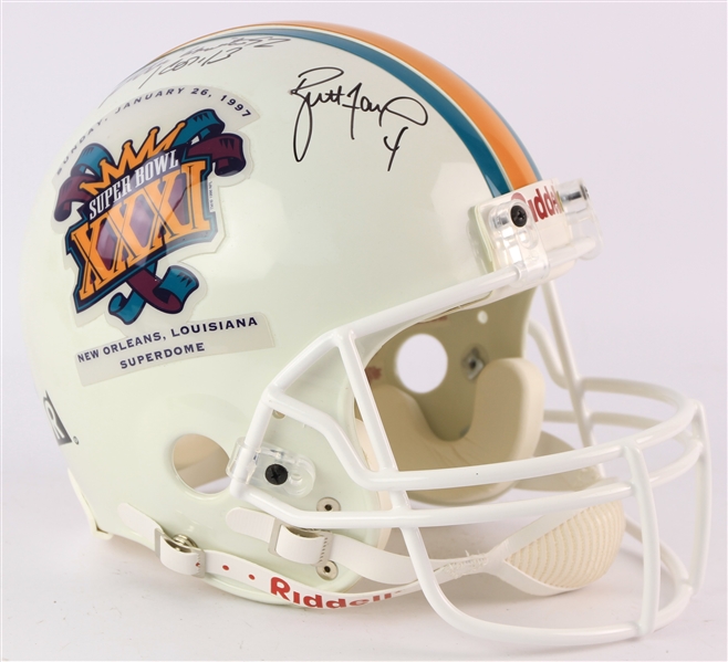 1997 Reggie White Brett Favre Green Bay Packers Signed Super Bowl XXXI Full Size Helmet (*Full JSA Letter*)