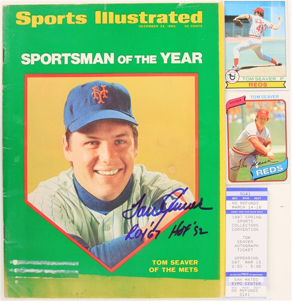 1969 Tom Seaver New York Mets Signed Sports Illustrated Sportsman of the Year Magazine (JSA)