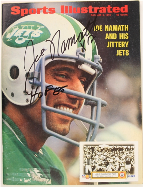 1972 Joe Namath New York Jets Signed Sports Illustrated Magazine (JSA)