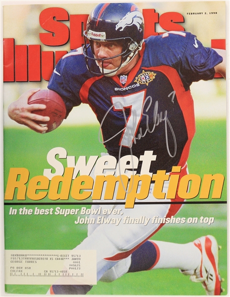 1998 John Elway Denver Broncos Signed Sports Illustrated Magazine (JSA)