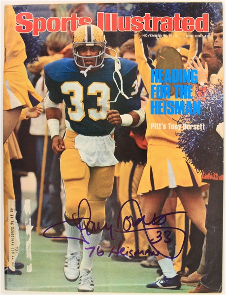 1976 Tony Dorsett Pitt Panthers Signed Sports Illustrated Magazine (JSA)
