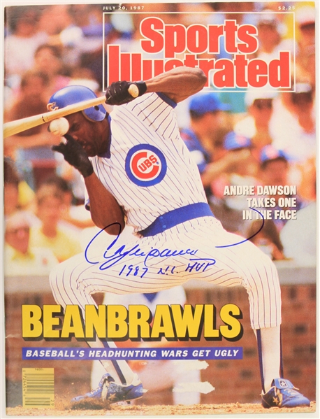 1987 Andre Dawson Chicago Cubs Signed Sports Illustrated Magazine (JSA)