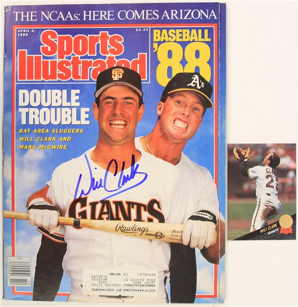 1988 Will Clark San Francisco Giants Signed Sports Illustrated Magazine (JSA)