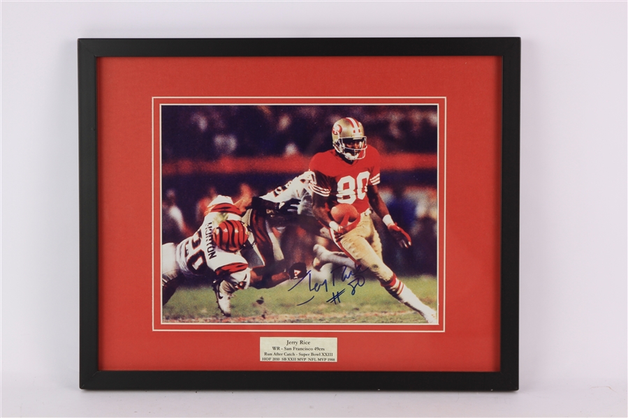 1989 Jerry Rice San Francisco 49ers Signed 12" x 15" Framed Photo (JSA) 