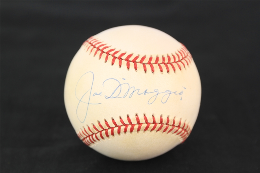 1993-94 Joe DiMaggio New York Yankees Signed OAL Brown Baseball (JSA)