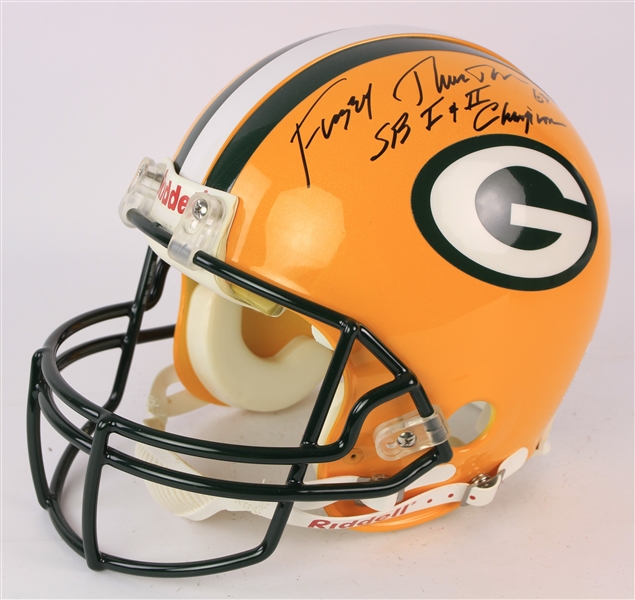 2008 Fuzzy Thurtson Green Bay Packers Signed Full Size Riddell Football Helmet (JSA)