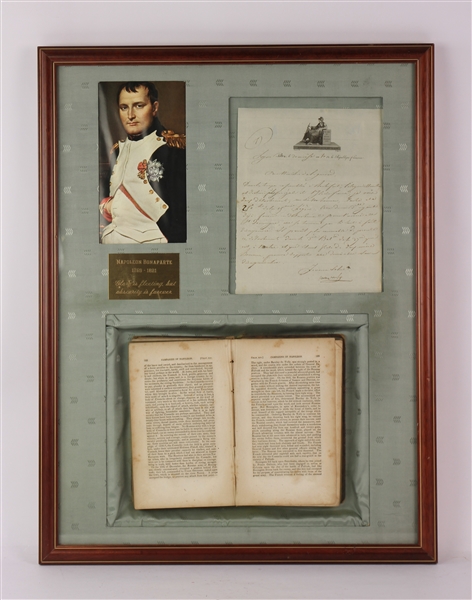 1802 Napoleon Bonaparte French General & Emperor 20" x 26" Framed Display w/ Signed Letter (JSA)