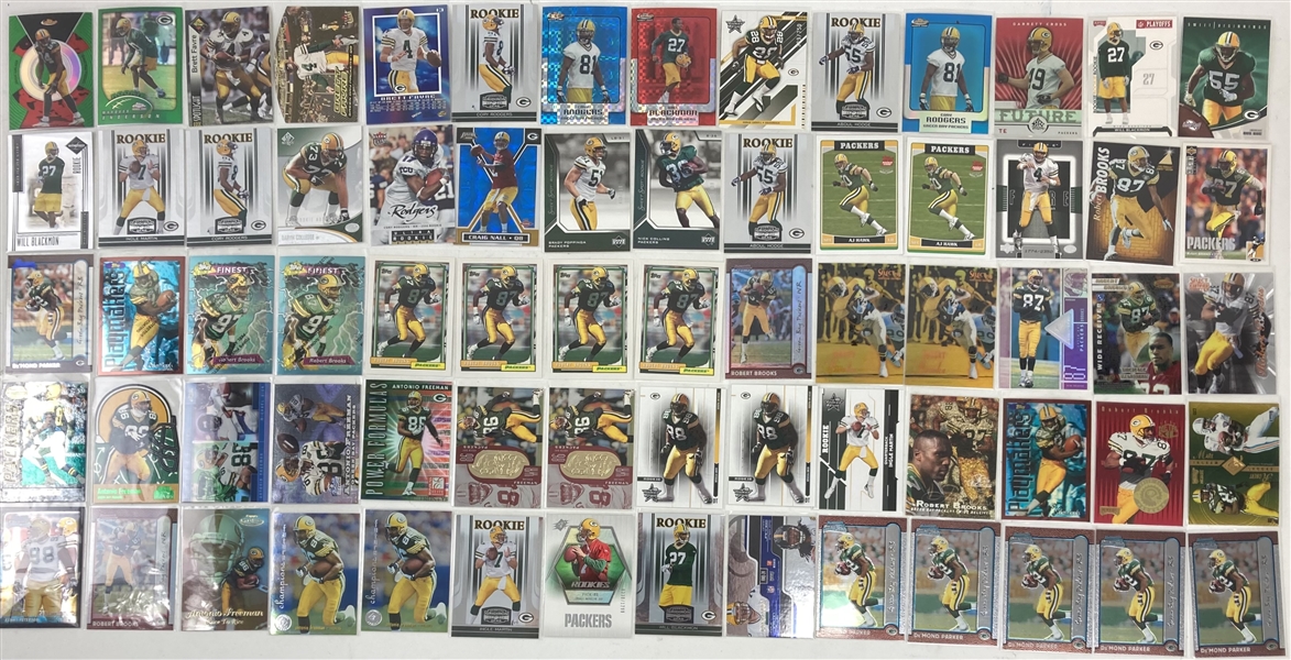 1990s-2000s Green Bay Packers Football Trading Cards - Lot of 425+ w/ Brett Favre, Reggie White, Bart Starr, Paul Hornung & More