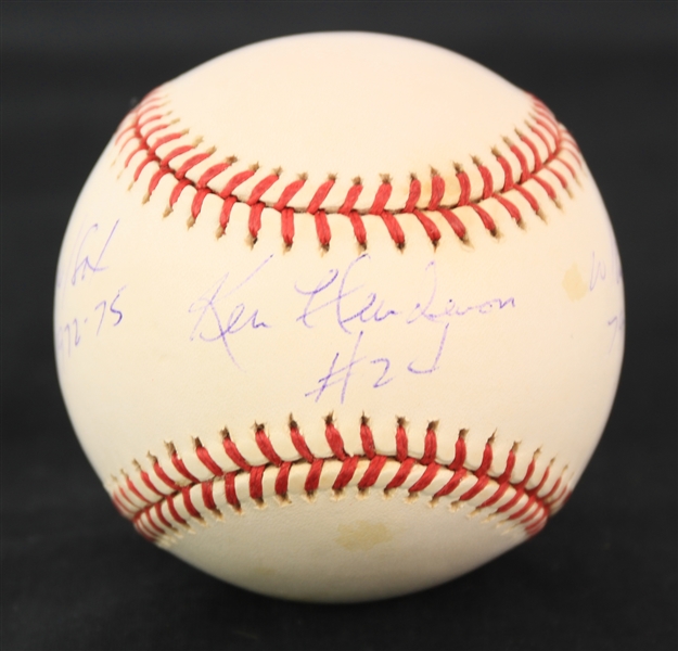 1995-99 Ken Henderson Chicago White Sox/Cubs Signed ONL Coleman Baseball (JSA)