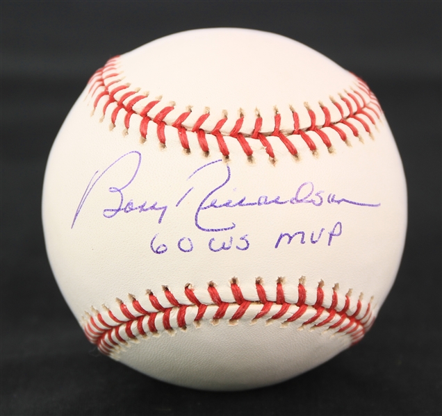 2000s Bobby Richardson New York Yankees Signed OML Selig Baseball (JSA)