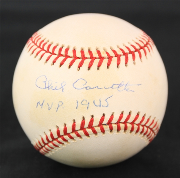 1995-99 Phil Cavarretta Chicago Cubs Signed ONL Coleman Baseball (JSA)