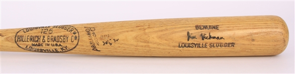 1969-70 Jim Hickman Chicago Cubs H&B Louisville Slugger Professional Model Game Used Bat (MEARS A9 & PSA/DNA)