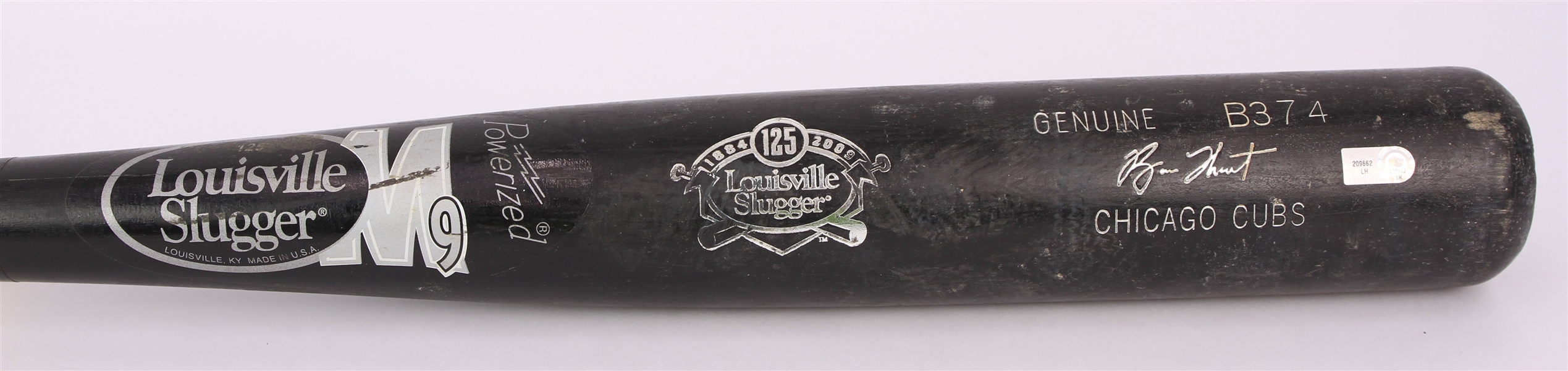 2009 Ryan Theriot Chicago Cubs Louisville Slugger Professional Model Game Used Bat (MEARS LOA/MLB Hologram)