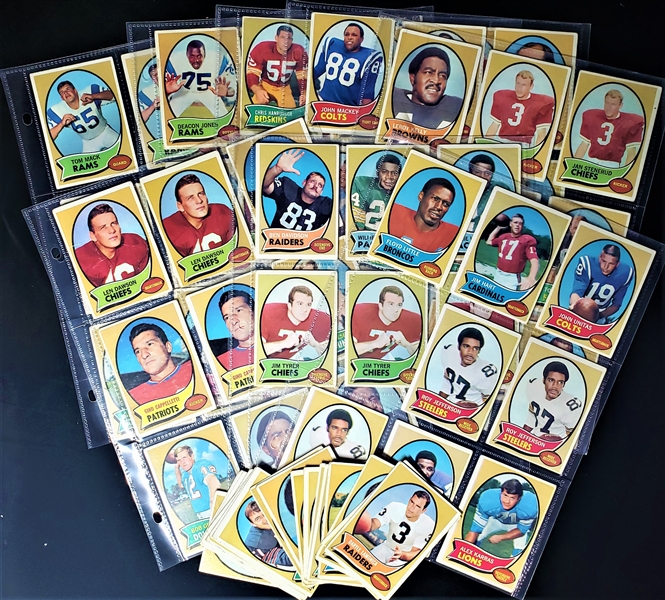 1970 Football Card Lot (70+ cards) HOFers, Stars, Commons