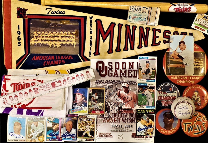 1960s-1990s Minnesota Twins & Misc Memorabilia Collection (20+ Pieces)