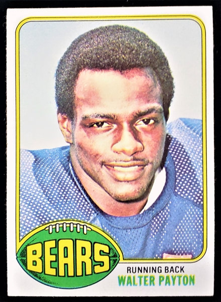 1976 Walter Payton Chicago Bears Topps Rookie Football Trading Card
