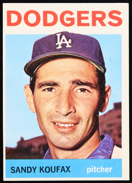 1964 Sandy Koufax Los Angeles Dodgers Topps Baseball Trading Card