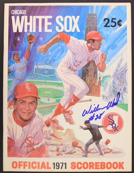 1971 Wilbur Wood Chicago White Sox Signed Scorebook (JSA)