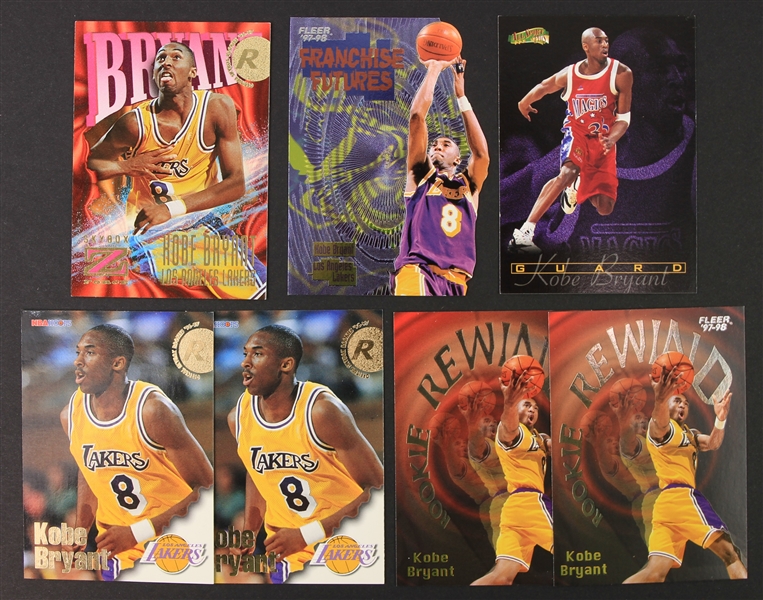 1996-98 Kobe Bryant Los Angeles Lakers Basketball Trading Card Collection - Lot of 7