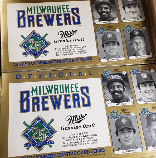 1994 Milwaukee Brewers 25th Anniversary Commemorative Cardbooks (Lot of 1600+)