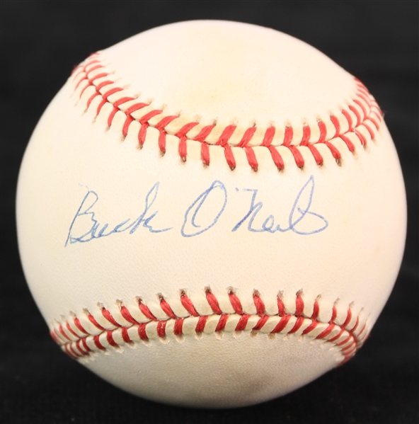1993-94 Buck ONeil Negro Leagues Signed OAL Brown Baseball (JSA)