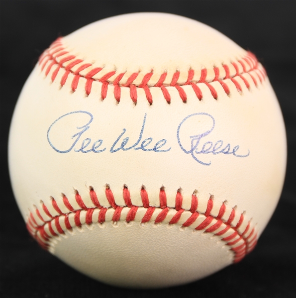 1993-94 Pee Wee Reese Brooklyn Dodgers Signed ONL White Baseball (JSA)