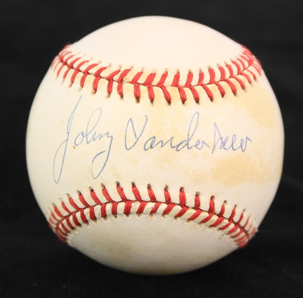 1993-94 Johnny Vander Meer Cincinnati Reds Signed ONL White Baseball (JSA)