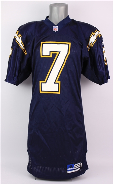 2001 Doug Flutie San Diego Chargers Game Worn Home Jersey (MEARS A5)