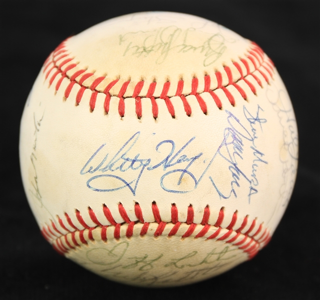 1982 World Series Champion St. Louis Cardinals Team Signed OAL MacPhail Baseball w/ 28 Signatures Including Ozzie Smith, Whitey Herzog, Willie McGee & More (JSA)