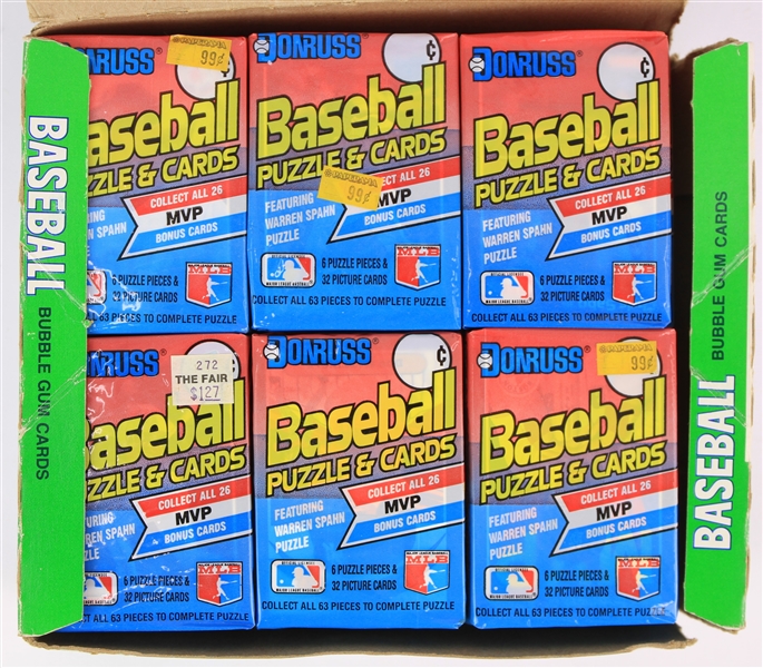 1989 Donruss Baseball Trading Cards Sealed Packs - Lot of 24 w/ 768 Total Cards + 1987 Topps Box