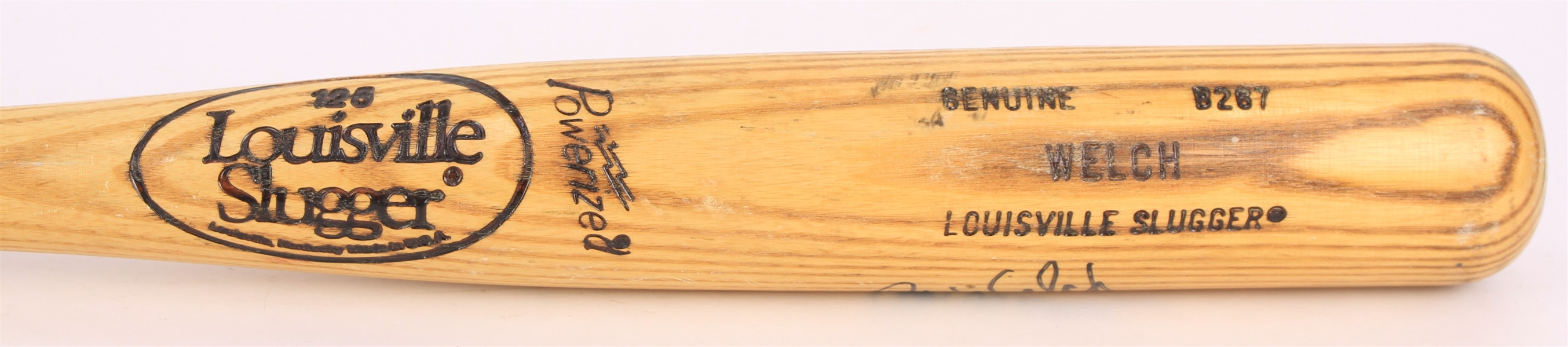 1986-87 Bob Welch Los Angeles Dodgers Signed Louisville Slugger Professional Model Game Used Bat (MEARS LOA/JSA) 
