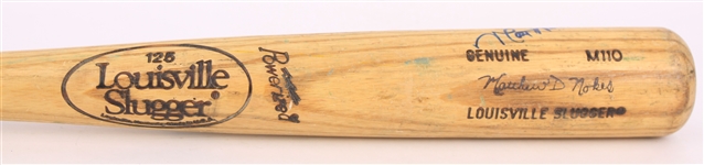 1986-89 Matt Nokes Detroit Tigers Signed Louisville Slugger Professional Model Game Used Bat (MEARS LOA/JSA)