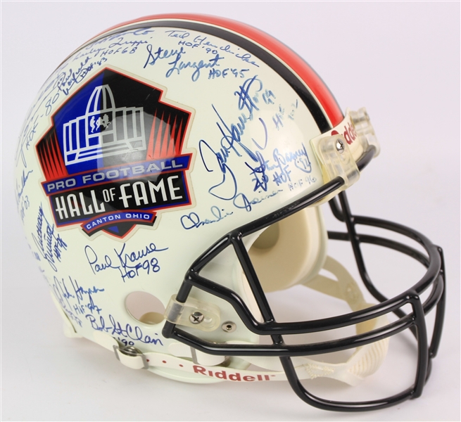 2004 Multi Signed NFL Hall of Fame Full Size Helmet w/ 40 Signatures Including Lawrence Taylor, Gale Sayers, Mike Ditka, Paul Hornung & More (JSA)
