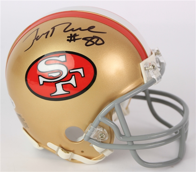 2000s Jerry Rice San Francisco 49ers Signed Mini Helmet (Beckett)