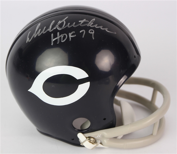 2000s Dick Butkus Chicago Bears Signed Mini Throwback Helmet (JSA)