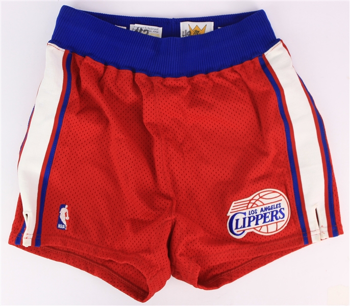 1987-88 Mike Woodson Los Angeles Clippers Game Worn Road Uniform Shorts (MEARS LOA)