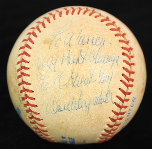 1982 Don Drysdale Los Angeles Dodgers Signed OAL MacPhail Baseball (JSA)