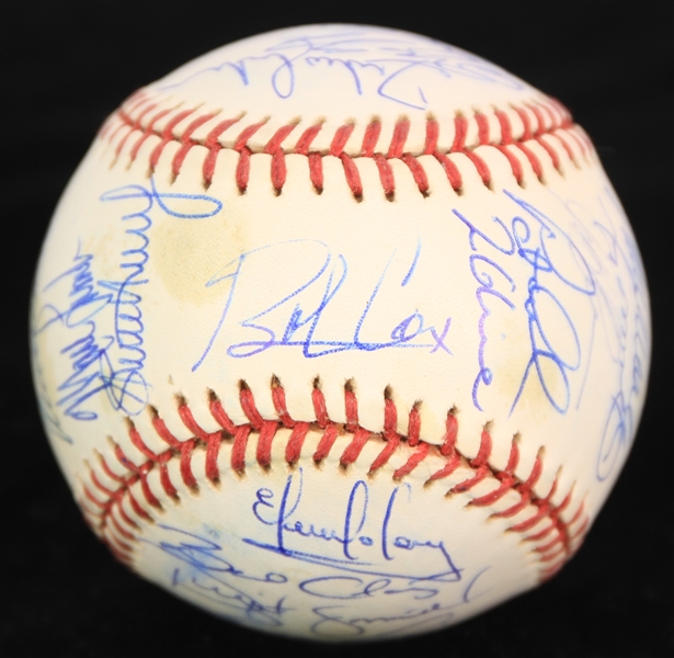 1995 Atlanta Braves World Series Champions Team Signed Official World Series Baseball w/ 28 Signatures Including Chipper Jones, John Smoltz, Tom Glavine & More (JSA)