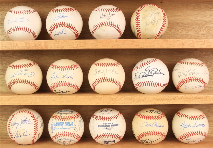 1980s-2000s Milwaukee Brewers Signed Baseball Collection - Lot of 14 w/ Prince Fielder, Multi Signed & More (JSA)