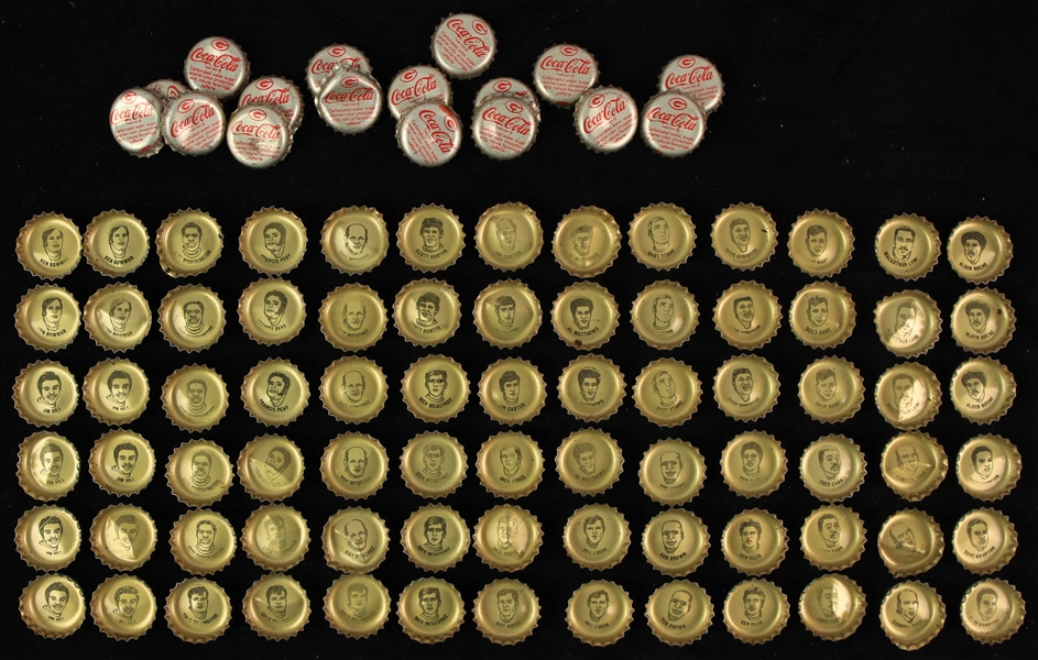 1960s Green Bay Packers Coca Cola Bottle Cap Collection - Lot of 250+ w/ Bart Starr, Ray Nitschke & More