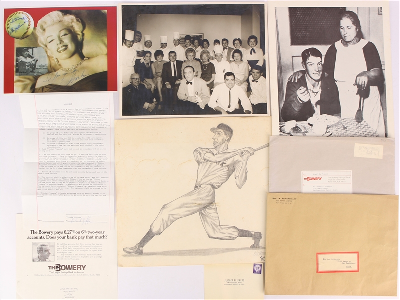 1950s-70s Joe DiMaggio New York Yankees Memorabilia Collection - Lot of 8