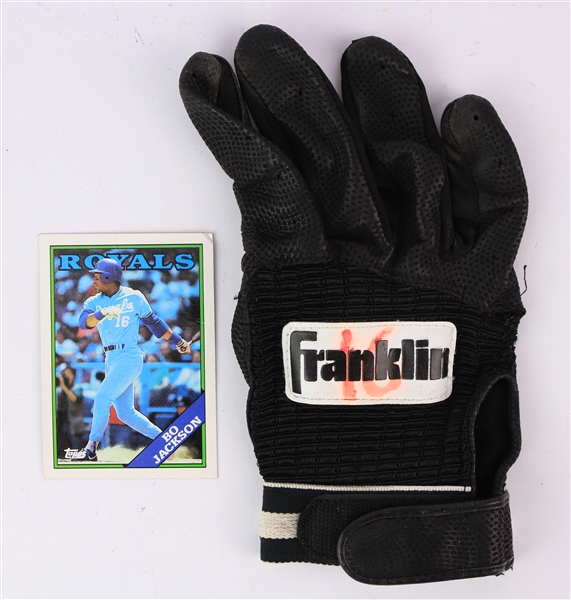 1980s Black Franklin #16 Game Worn Batting Glove (MEARS LOA)