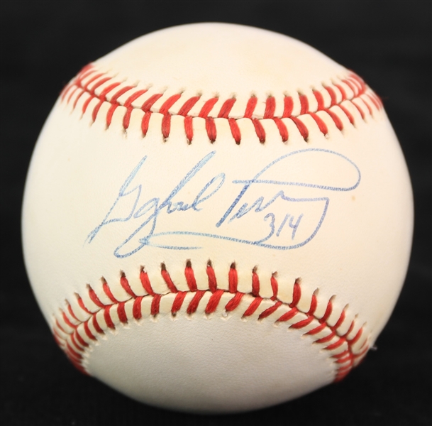 1990-92 Gaylord Perry Cleveland Indians Signed OAL Brown Baseball (JSA)