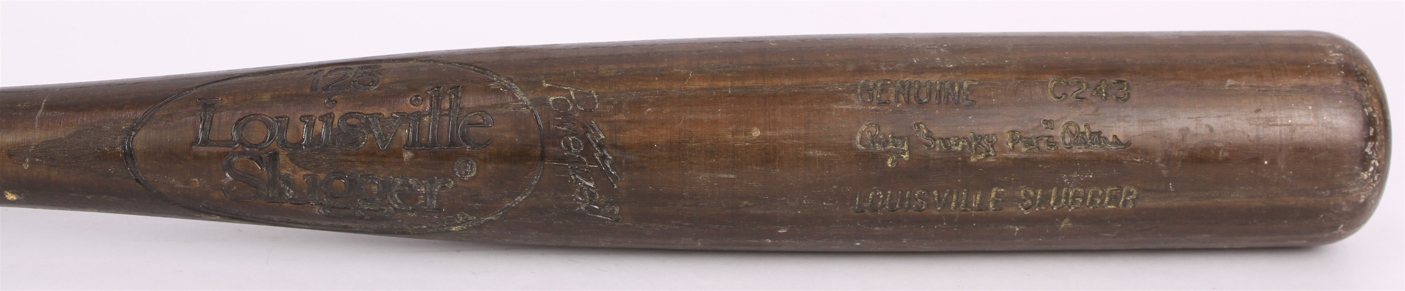 1980-83 Ricky "Sneaky Pete" Peters Tigers/Athletics Louisville Slugger Professional Model Game Used Bat (MEARS LOA)